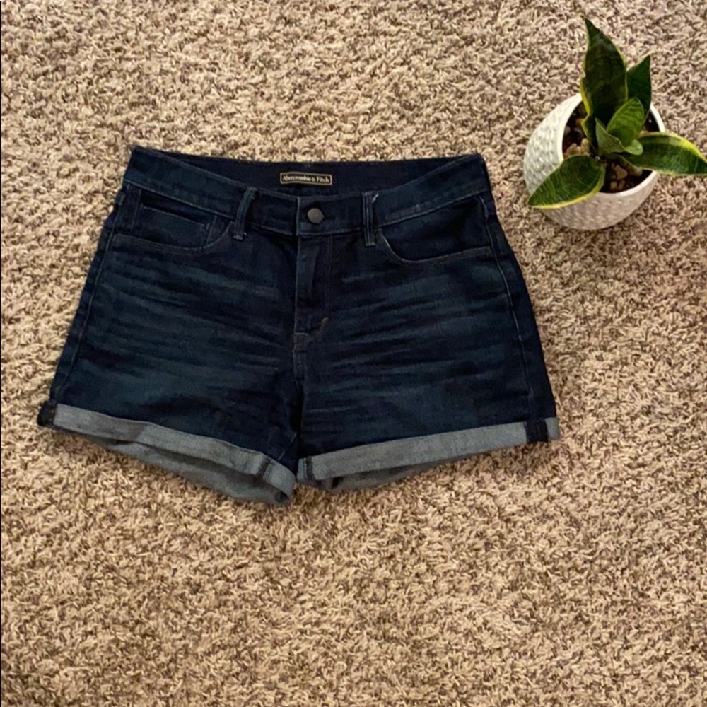 Abercrombie Dark Rinse Mid-Rise Jeans